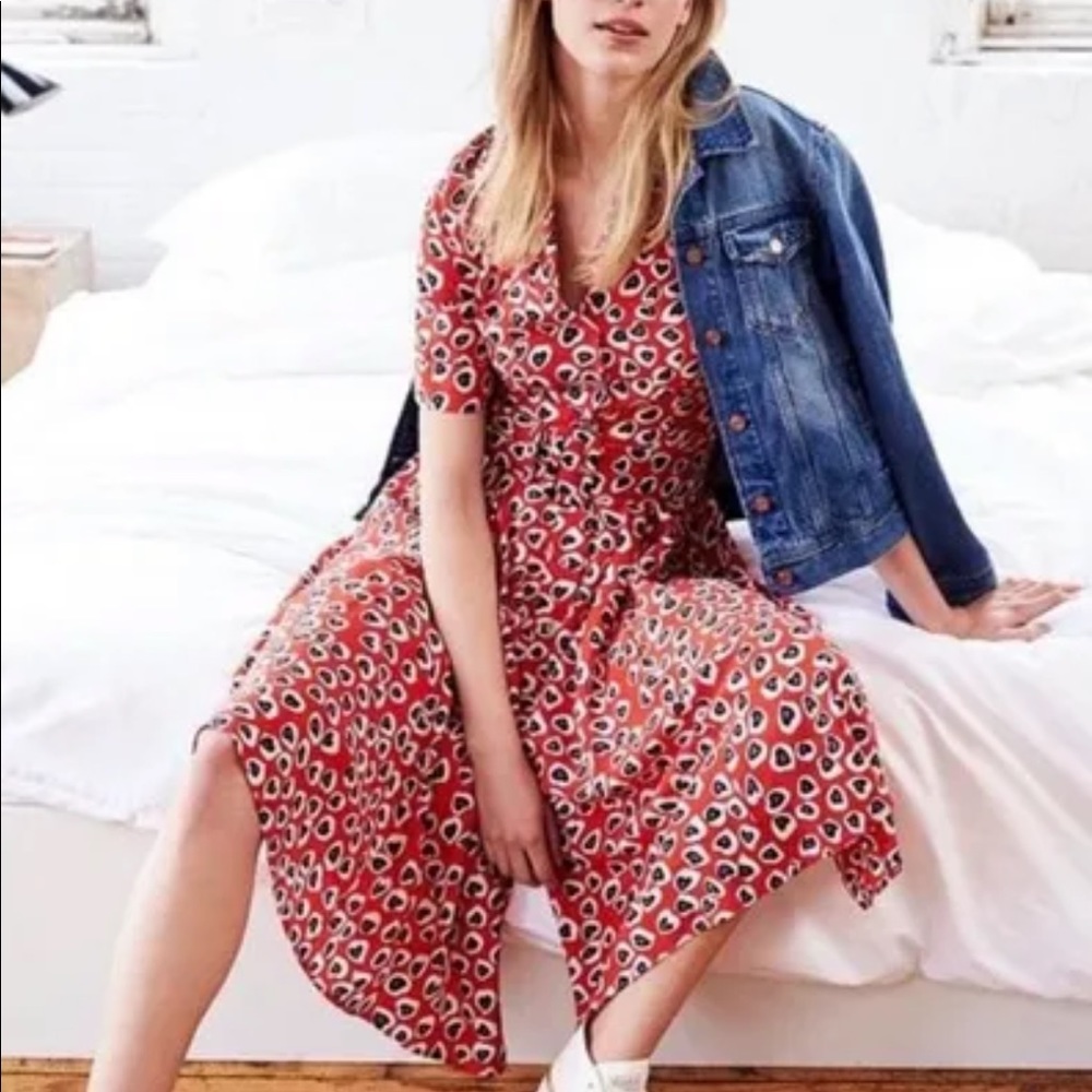 J. Crew midi shirt dress